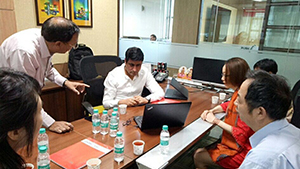 Meeting with Indian clients.